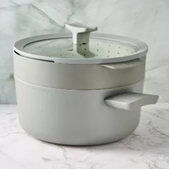 BergHOFF Balance Non-stick Silicone Collapsible Steamer Basket & Strainer 10", Recycled Material, Sage -Cookware Store GUEST 63a37835 9219 4e67 9608 f71313edca3f 1