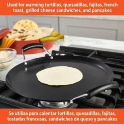 IMUSA 11" Round Carbon Steel Nonstick Comal - Black: Tortilla Griddle, Gas & Electric Compatible, Hand Wash -Cookware Store GUEST 63c16132 d772 4e32 b030 e09c61b41bc2