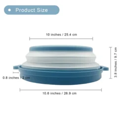 Itopfox Microwave Food Cover With Handle - Collapsible Vented Silicone Splash Guard & Tray For Heating, Doubles As Draining Basket For Washing Fruits 12 Itopfox Microwave Food Cover With Handle - Collapsible Vented Silicone Splash Guard & Tray For Heating, Doubles As Draining Basket For Washing Fruits -Cookware Store GUEST 646906bb 9ed4 4780 a717 6dcb30bcd91b