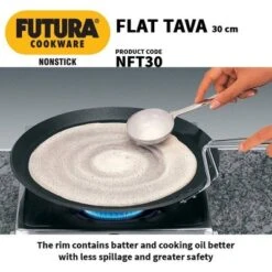 Hawkins 11" Futura Non Stick Flat Tava Griddle: Anodized Aluminum, Gas Compatible, Hand Wash, 1-Year Warranty -Cookware Store GUEST 651df1ad 041e 4143 8361 5364af436d71
