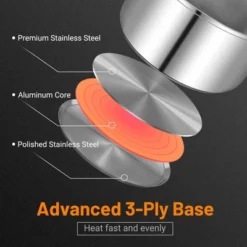 Costway 12 PCS Pots & Pans Set With Tempered Glass Lids Handles & 3-Ply Base 4 Stockpots -Cookware Store GUEST 65204224 78a1 4843 95bc bbeb031cbc55