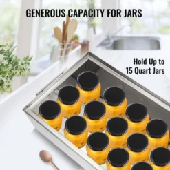 VEVOR Water Bath Canner, 15 Quart Stove Top Canner Pot, Boiling Water Canners With 2 Canning Racks, 304 Food Grade Stainless Steel Stock Pot, Silver -Cookware Store GUEST 66291734 f812 42d4 b8d3 805da49269de