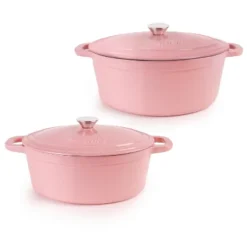BergHOFF Neo 4Pc Cast Iron Cookware Set, 5qt. & 8qt. Oval Dutch Ovens, Matching Lids -Cookware Store GUEST 66d554d6 eb26 405a 81c7 5087c0092477