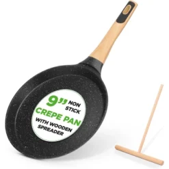 NutriChef 9.45” Non-Stick Crepe Pan With Wooden Spreader - Black Marble - NCMKCP0024BK 13 NutriChef 9.45” Non-Stick Crepe Pan With Wooden Spreader - Black Marble - NCMKCP0024BK -Cookware Store GUEST 6736e069 aa9e 4693 9bbb d55ef7512a4c