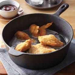 BrylaneHome 12 Inch Cast Iron Chicken Fryer