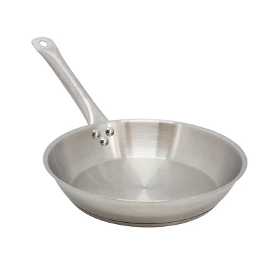 MegaChef Professional Kitchen Round Stainless Steel Fry Pan In Silver 8 MegaChef Professional Kitchen Round Stainless Steel Fry Pan In Silver - Image 6