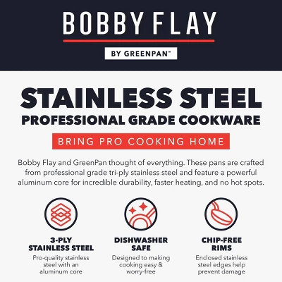 Bobby Flay 10pc Stainless Steel Cookware Set 13 Bobby Flay 10pc Stainless Steel Cookware Set - Image 11