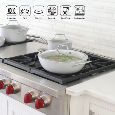 TECHEF CeraTerra - 5qt Ceramic Nonstick All Purpose Chef Pan With Cover 4 TECHEF CeraTerra - 5qt Ceramic Nonstick All Purpose Chef Pan With Cover - Image 2