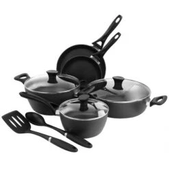 Oster® Oster Non Stick 10 Piece Aluminum Cookware Set In Black -Cookware Store GUEST 697b1ab7 aab4 492e a661 d83241dfdfc0