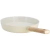 Gibson Home Marbleton Ceramic Nonstick Alumium 11 Inch Frying Pan In Cream