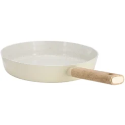 Gibson Home Marbleton Ceramic Nonstick Alumium 11 Inch Frying Pan In Cream