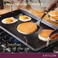 Anolon Advanced Home 10"x18" Double Burner Griddle Onyx: Nonstick, Hard Anodized, Silicone & Stainless Steel Handle -Cookware Store GUEST 6c4fdbae 9771 4b12 b733 8647c0383452