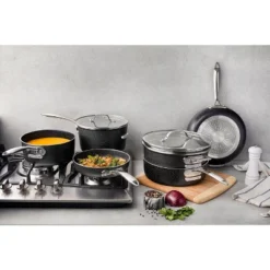 Granitestone Pro Stackmaster 10 Piece Aluminum Space Saving Nonstick Cookware Set
