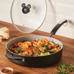 Farberware Disney Monochrome 4.5qt Ceramic Nonstick Saute Pan With Lid And Helper Handle Black: Large Pan, Dishwasher-Safe -Cookware Store GUEST 6dde3a98 8381 4ac4 8b16 73763d0e1738