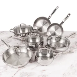 BergHOFF 12Pc 18/10 Stainless Steel Cookware Set With Glass Lid, Belly Shape -Cookware Store GUEST 6ea586c6 73fb 43ee a37f d21b550ca85b