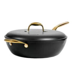 Frok 13" Frying Pan Wok Skillet Quick Heat Aluminum - Ceramic Nonstick Cookware W/ Lid -Cookware Store GUEST 6f15b2ff c20b 4c6b bf49 af947b280d39