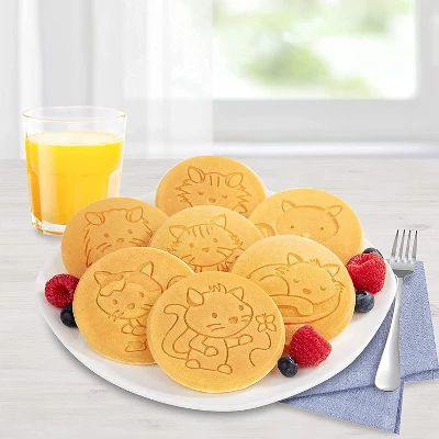 Pancake Wow! Kitty Friends Mini Pancake Pan - Make 7 Unique Flapjack Cat Designs, Nonstick Griddle For Breakfast Animal Kitten Fun & Easy Cleanup 6 Pancake Wow! Kitty Friends Mini Pancake Pan - Make 7 Unique Flapjack Cat Designs, Nonstick Griddle For Breakfast Animal Kitten Fun & Easy Cleanup - Image 4