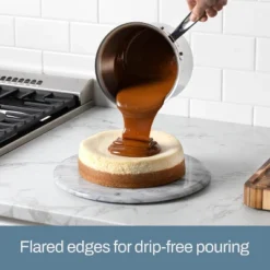 All-Clad D5 5-Ply Brushed Stainless Steel Sauce Pan 2 Quart Induction Oven Broiler Safe 600F Pots And Pans, Cookware Silver