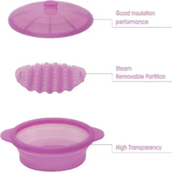 Itopfox Microwave Steamer Cooker Collapsible Bowl With Handle & Lid For Vegetables, Fish, Meal Prep - BPA Free, Dishwasher Safe, Easy Storage, Purple 12 Itopfox Microwave Steamer Cooker Collapsible Bowl With Handle & Lid For Vegetables, Fish, Meal Prep - BPA Free, Dishwasher Safe, Easy Storage, Purple -Cookware Store GUEST 6fcb6efc 973c 4c1e 802a 18505c1a9cdd