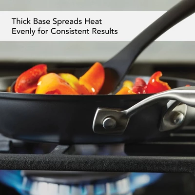 KitchenAid Hard-Anodized Induction 8.25" Nonstick Frying Pan: Small Matte Black Pan, Dishwasher & Oven-Safe, Riveted Handle 4 KitchenAid Hard-Anodized Induction 8.25" Nonstick Frying Pan: Small Matte Black Pan, Dishwasher & Oven-Safe, Riveted Handle - Image 2