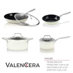 TECHEF ValenCera - 7pc Ceramic Nonstick Cookware Set
