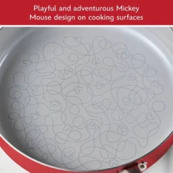 Farberware Disney Bon Voyage 4.5qt Ceramic Nonstick Saute Pan With Lid And Helper Handle Red: Lifetime Warranty, Dishwasher-Safe -Cookware Store GUEST 7132ba06 34f2 412d 9b62 e2dd1b4abf96