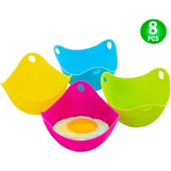 5 Star Super Deals Egg Poacher Silicone Cup 8pc Set Microwave & Stovetop Boiler Safe, Poaching Pan, Steamer, & Boiler Floating Insert Cooking Pods -Cookware Store GUEST 7150b117 00a2 4da0 9861 d5fc97d879e3