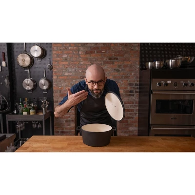 Gibson Home Babish 6qt Round Matte Enamel Cast Iron Dutch Oven: 14.75" Braisers, Hand Wash, Non-Induction Compatible 15 Gibson Home Babish 6qt Round Matte Enamel Cast Iron Dutch Oven: 14.75" Braisers, Hand Wash, Non-Induction Compatible - Image 13