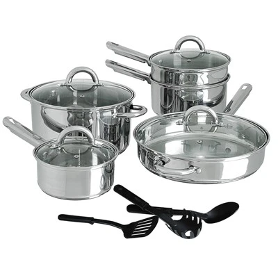 Gibson Cusine Select Abruzzo Stainless Steel 12 Piece Cookware Set 6 Gibson Cusine Select Abruzzo Stainless Steel 12 Piece Cookware Set - Image 4