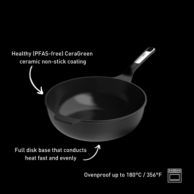 BergHOFF Phantom Nonstick Ceramic Wok Pan, Recycled Cast Aluminum 9 BergHOFF Phantom Nonstick Ceramic Wok Pan, Recycled Cast Aluminum - Image 7