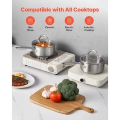 VEVOR 1.5 QT Saucepan, Stainless Steel Saucepan With Glass Lid, Multipurpose Nonstick Stainless Steel Small Cooking Sauce Pot, Silver 14 VEVOR 1.5 QT Saucepan, Stainless Steel Saucepan With Glass Lid, Multipurpose Nonstick Stainless Steel Small Cooking Sauce Pot, Silver -Cookware Store GUEST 73e06b47 15b9 41c5 baf2 cedaaa9db759