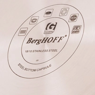 BergHOFF Ouro Gold 18/10 Stainless Steel 5Pc Cookware Set With Lids For Starter, Rose Gold Handle 5 BergHOFF Ouro Gold 18/10 Stainless Steel 5Pc Cookware Set With Lids For Starter, Rose Gold Handle - Image 3