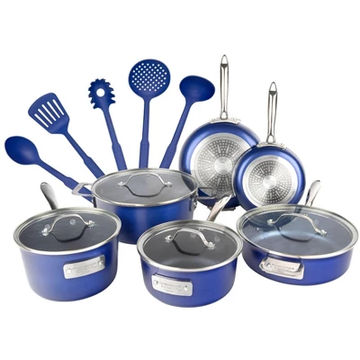 Granitestone Blue 15 Piece Stackmaster Nonstick Cookware Set With Glass Lids 7 Granitestone Blue 15 Piece Stackmaster Nonstick Cookware Set With Glass Lids - Image 5