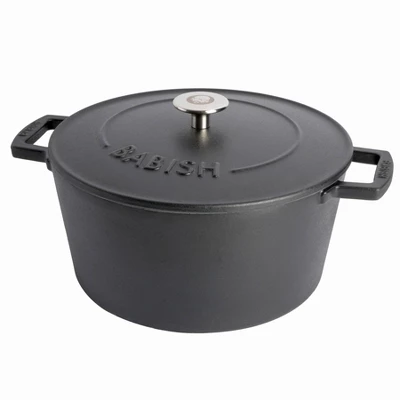 Gibson Home Babish 6qt Round Matte Enamel Cast Iron Dutch Oven: 14.75" Braisers, Hand Wash, Non-Induction Compatible 4 Gibson Home Babish 6qt Round Matte Enamel Cast Iron Dutch Oven: 14.75" Braisers, Hand Wash, Non-Induction Compatible - Image 2