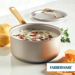 Farberware Radiant 3qt Nonstick Covered Sauce Pan: Dishwasher-Safe, Tempered Glass Lid, Electric & Gas Compatible -Cookware Store GUEST 75fc73fa 15ab 4b8d 8c03 bc012a3f27ab