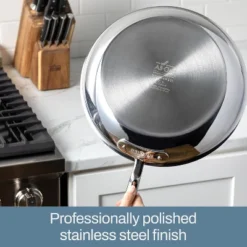 All-Clad D3 Stainless Steel Frying Pan With Lid, Tri-Ply Bonded, 12-Inch -Cookware Store GUEST 765c8960 d69e 46b4 a91b 7513418e7060 1