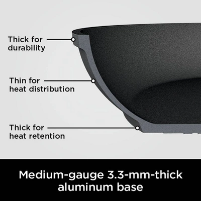 Ninja NeverStick Signature Hard-Anodized 12pc Cookware Set CW79012: Nonstick, Chip-Resistant, Oven-Safe, Tempered Glass Lids 11 Ninja NeverStick Signature Hard-Anodized 12pc Cookware Set CW79012: Nonstick, Chip-Resistant, Oven-Safe, Tempered Glass Lids - Image 9