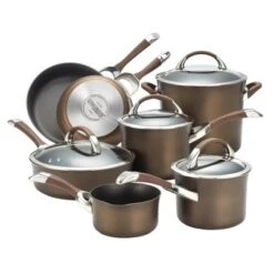Circulon Symmetry 11 Piece Cookware Set - Chocolate: Nonstick Pans, Hard Anodized, Soft-Grip Handles, Induction Compatible -Cookware Store GUEST 7846ee18 7d5d 42e3 9b0d ce2f6d7553ac