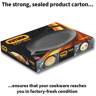 Hawkins Futura 24" Cast Iron Griddle Tava: Hand Wash, Gas Compatible, 1 Year Warranty, 4.2 Lbs, Red 7 Hawkins Futura 24" Cast Iron Griddle Tava: Hand Wash, Gas Compatible, 1 Year Warranty, 4.2 Lbs, Red - Image 5