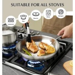 KOCH SYSTEME CS Stainless Steel Cookware Set 10 Piece, Stainless Steel Pots And Pans Set For Professional Cooking, Induction Compatible, Silver -Cookware Store GUEST 78f473ce d054 4d97 9ea9 80bd6d2ba997