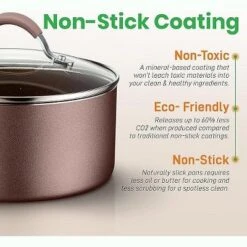 NutriChef 14-Piece Non-Stick Kitchen Cookware Set - Pots & Pans With Lids, Fry Pans, Soup Ladle, Silicone Strainer -Cookware Store GUEST 7a831efc bbd8 4e78 8a9d 3e5e03cf6c5c