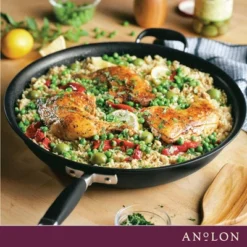 Anolon Advanced Home 14.5" Hard Anodized Nonstick Frying Pan With Helper Handle Onyx -Cookware Store GUEST 7acb128f 3bd8 4b97 8b36 26acf5618399