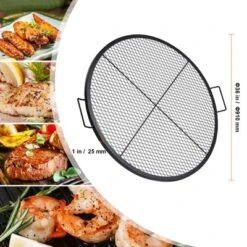 VEVOR X-Marks Fire Pit Grill Grate, Round Cooking Grate, Heavy Duty Steel Campfire BBQ Grill Grid With Handle And Support X Wire 16 VEVOR X-Marks Fire Pit Grill Grate, Round Cooking Grate, Heavy Duty Steel Campfire BBQ Grill Grid With Handle And Support X Wire -Cookware Store GUEST 7ccabd67 d187 47f6 98ee 9579704042d2
