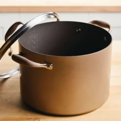 Anolon Advanced Home 10qt Hard Anodized Nonstick Stockpot With Lid Bronze