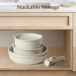 CLEAN EXPERT 12pcs Non-Stick Cookware Set Pots And Pans Set, Induction Non Stick Cooking Set With Spatula And Detachable Handle For Kitchen -Cookware Store GUEST 7cd9d821 1d10 4a9d 9bd9 f30ef6a70181