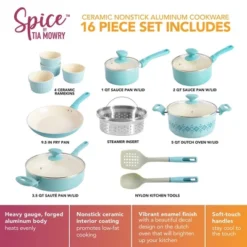 Spice By Tia Mowry Savory Saffron 7pc Healthy Nonstick Ceramic Cookware Set -Cookware Store GUEST 7d291371 1ab8 48a5 ae2b 55f1de3844cc