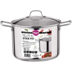 Gourmet Edge Stock Pot Stainless Steel Cooking Pot With Lid, Silver -Cookware Store GUEST 7ed43119 3438 47e8 b703 59670d92017d