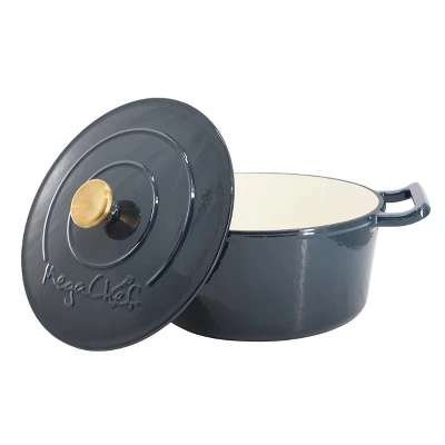 MegaChef 5.3 Quarts Round Enameled Cast Iron Dutch Oven Casserole With Self Basting Lid 9 MegaChef 5.3 Quarts Round Enameled Cast Iron Dutch Oven Casserole With Self Basting Lid - Image 7