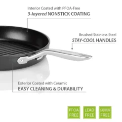TECHEF Onyx - 12" Nonstick Grill Pan -Cookware Store GUEST 7f2e5350 1ad9 4195 8f0b ff39bab60828