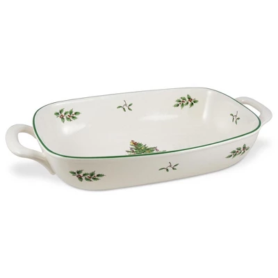 Spode Christmas Tree Oval Breadbasket, 12 Inch Handled Bowl - Porcelain Gift, Holiday Serveware & Oven To Table Dish, Dishwasher Safe Tableware 9 Spode Christmas Tree Oval Breadbasket, 12 Inch Handled Bowl - Porcelain Gift, Holiday Serveware & Oven To Table Dish, Dishwasher Safe Tableware - Image 7